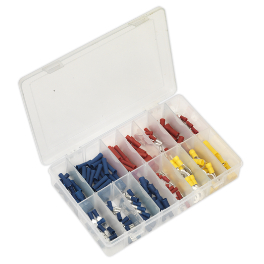 Sealey AB038MT Crimp Terminal Assortment 200pc - Blue, Red & Yellow