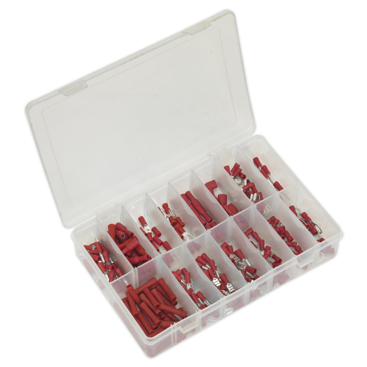 Sealey AB039RT Crimp Terminal Assortment 260pc - Red