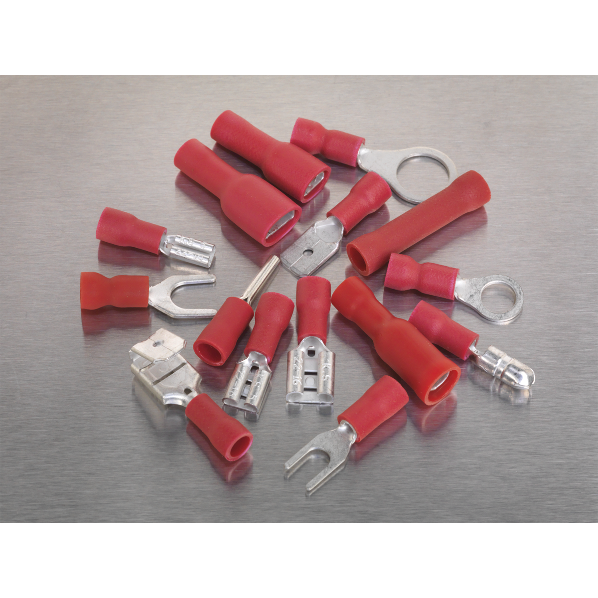 Sealey AB039RT Crimp Terminal Assortment 260pc - Red