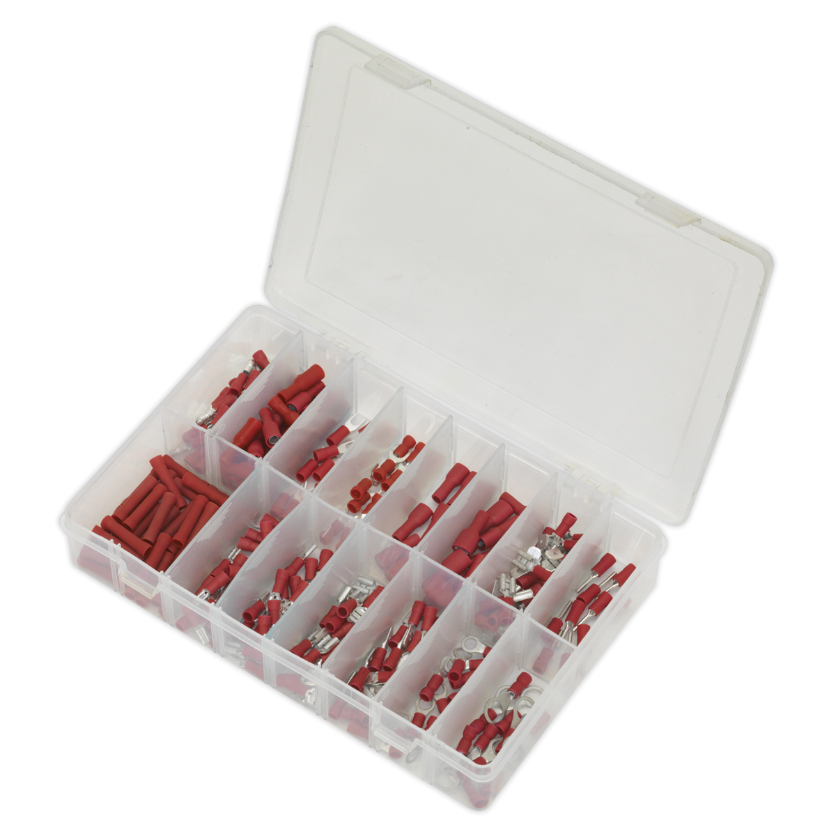 Sealey AB039RT Crimp Terminal Assortment 260pc - Red