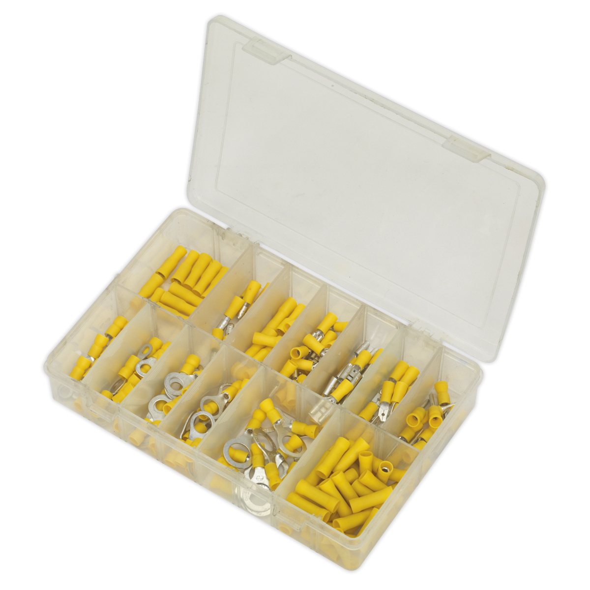 Sealey AB041YT Crimp Terminal Assortment 140pc - Yellow