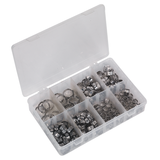 Sealey AB043SE Stainless Steel O-Clip Single Ear Assortment 160pc