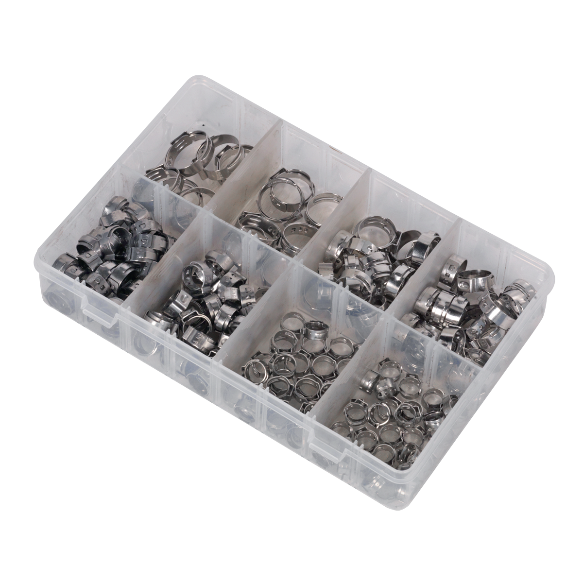 Sealey AB043SE Stainless Steel O-Clip Single Ear Assortment 160pc