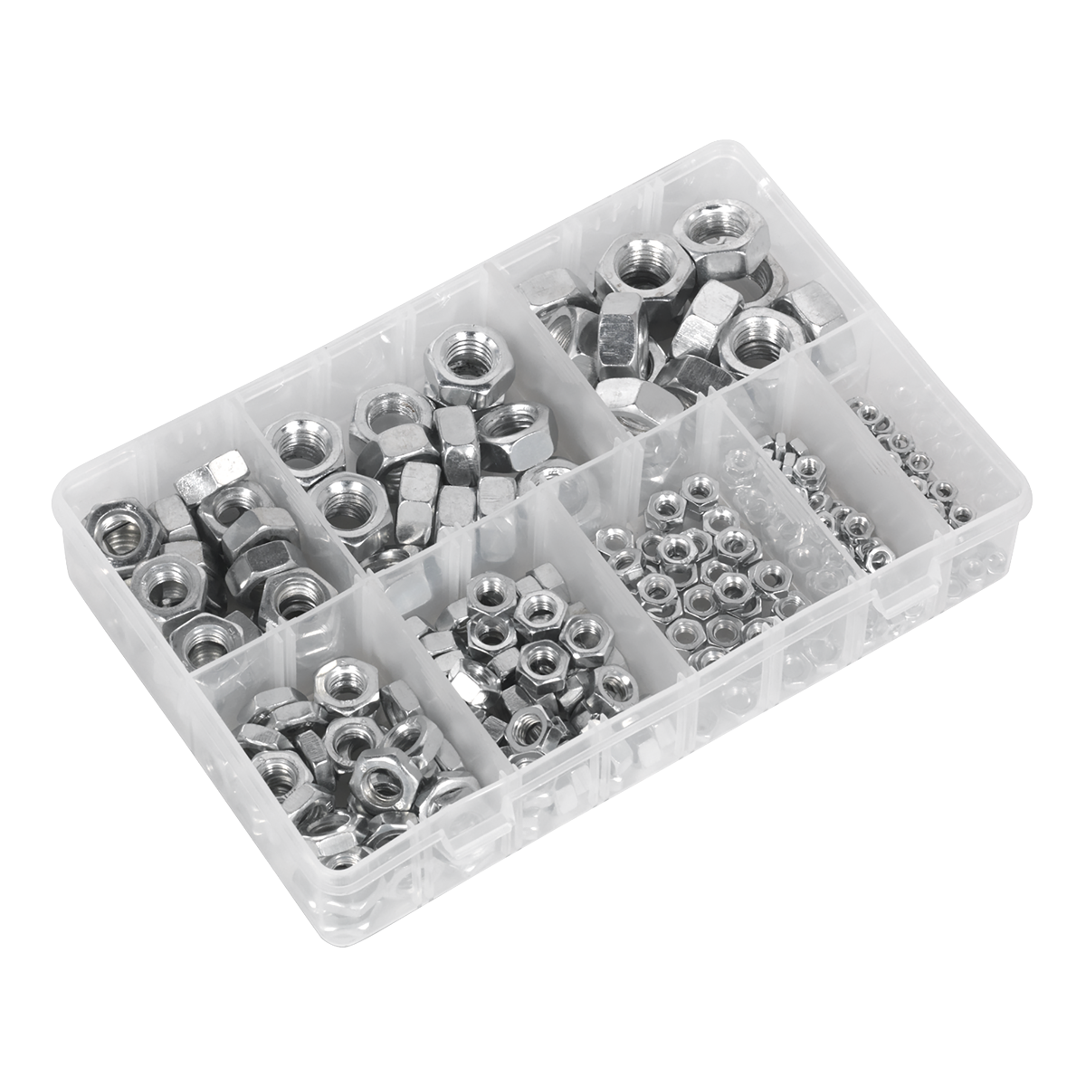 Sealey AB046SN Steel Nut Assortment 255pc M4-M16 Metric