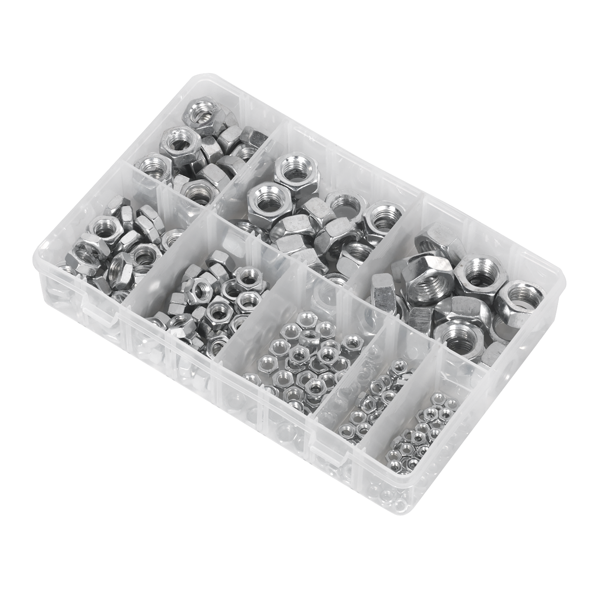 Sealey AB046SN Steel Nut Assortment 255pc M4-M16 Metric