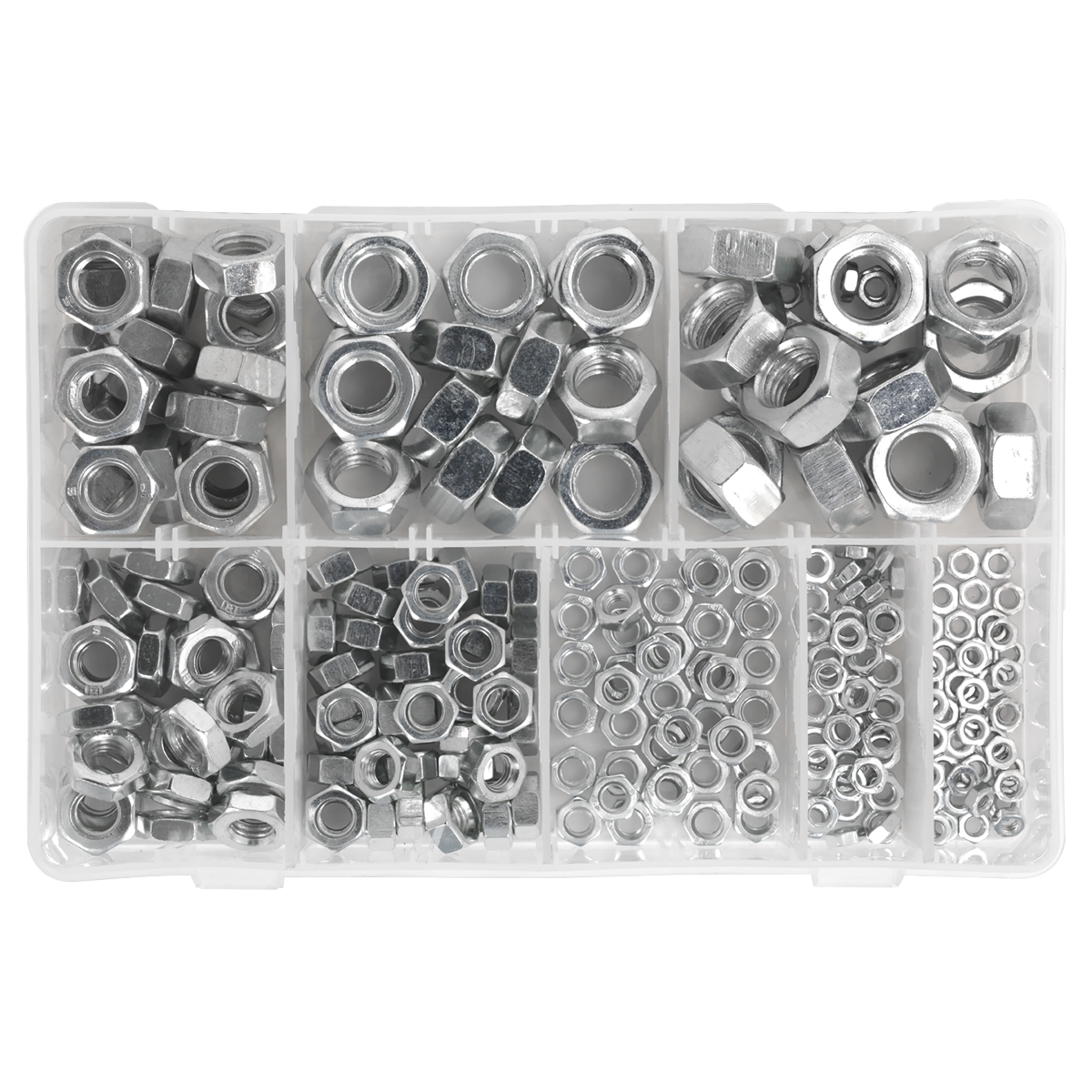 Sealey AB046SN Steel Nut Assortment 255pc M4-M16 Metric