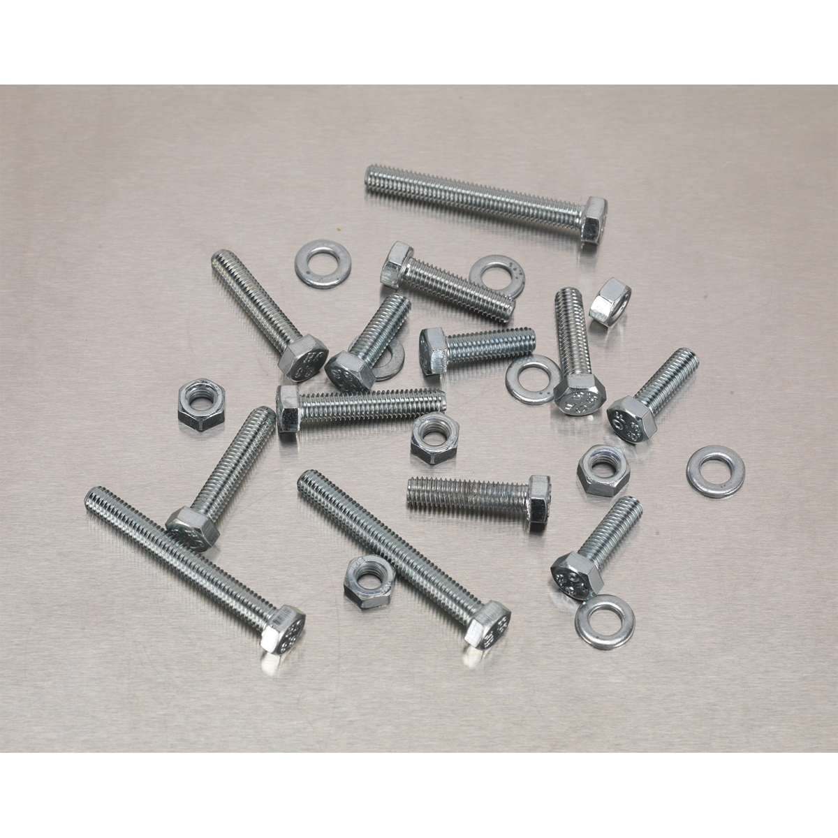 Sealey AB049SNW High Tensile Setscrew, Nut & Washer Assortment M5 444pc