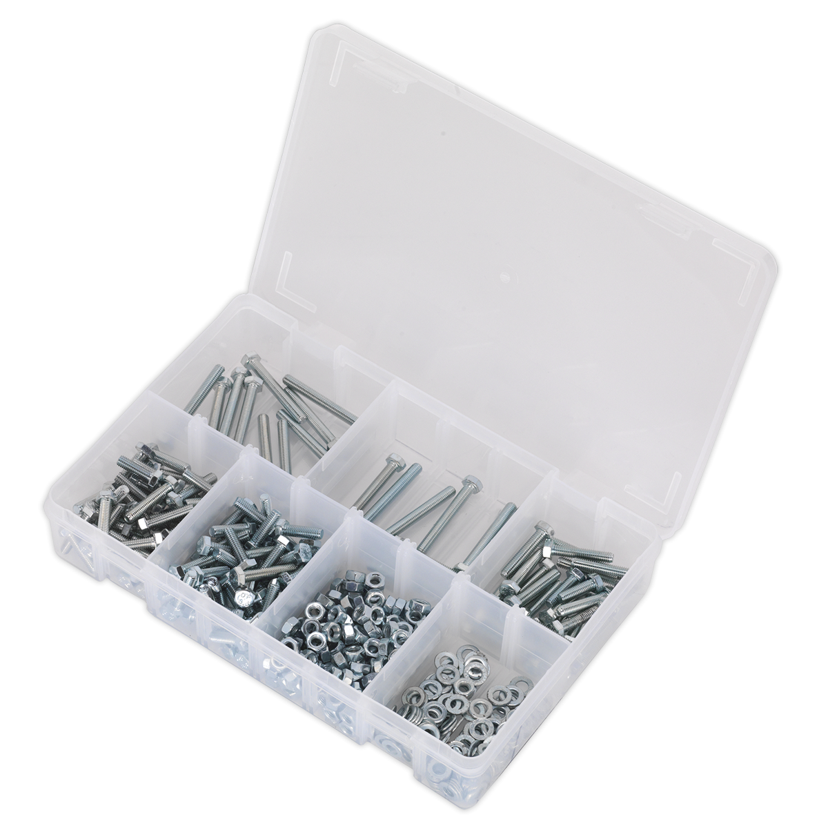 Sealey AB049SNW High Tensile Setscrew, Nut & Washer Assortment M5 444pc