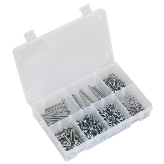 Sealey AB049SNW High Tensile Setscrew, Nut & Washer Assortment M5 444pc