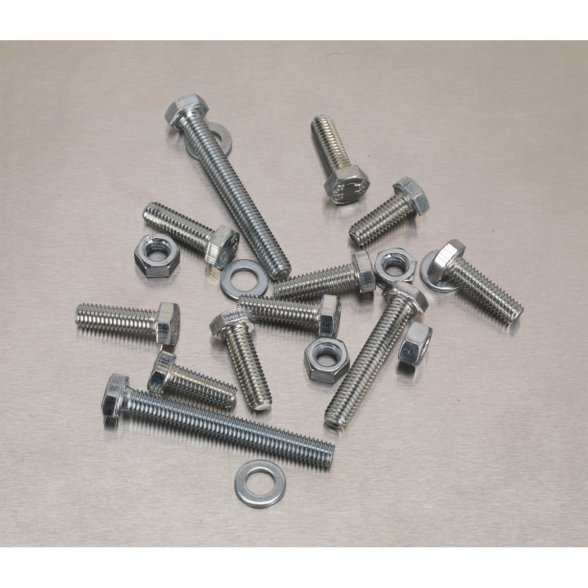 Sealey AB050SNW High Tensile Setscrew, Nut & Washer Assortment M6 408pc