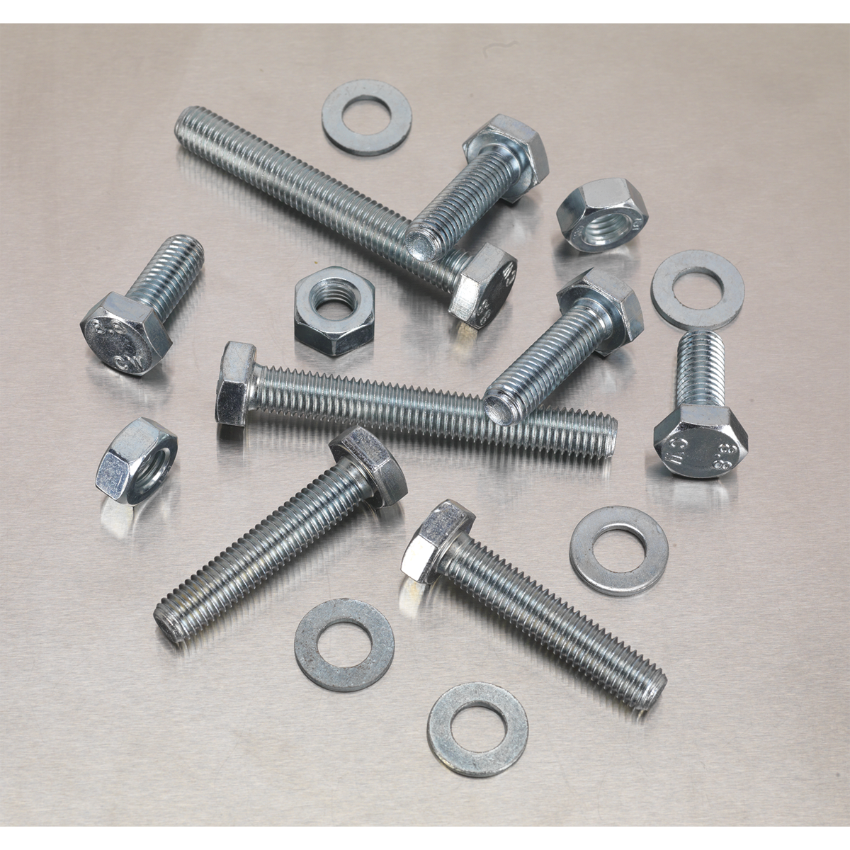 Sealey AB052SNW High Tensile Setscrew, Nut & Washer Assortment M10 150pc