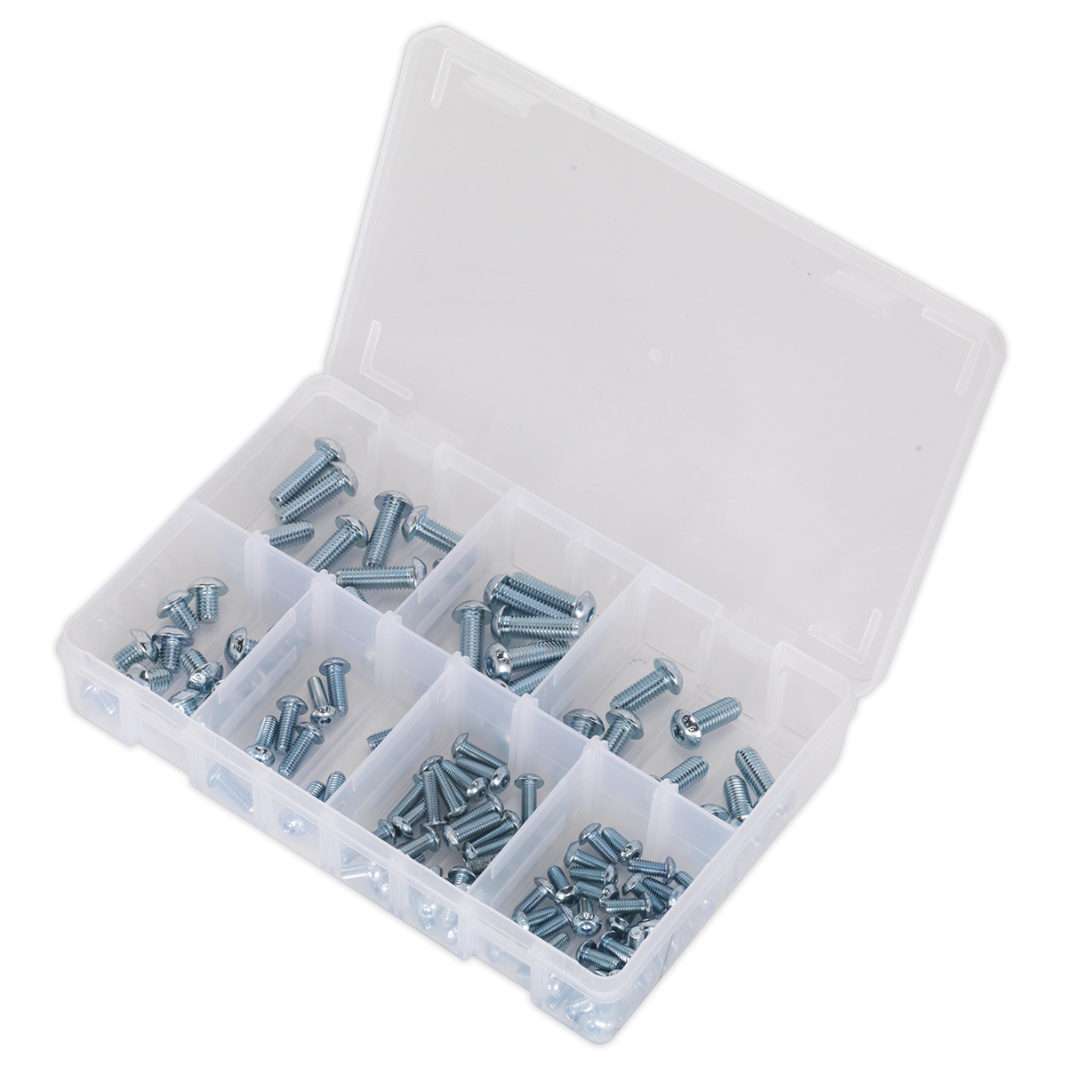 Sealey AB053BH Button Head High Tensile 10.9 Socket Screw Assortment M5-M10 108pc - DIN 912
