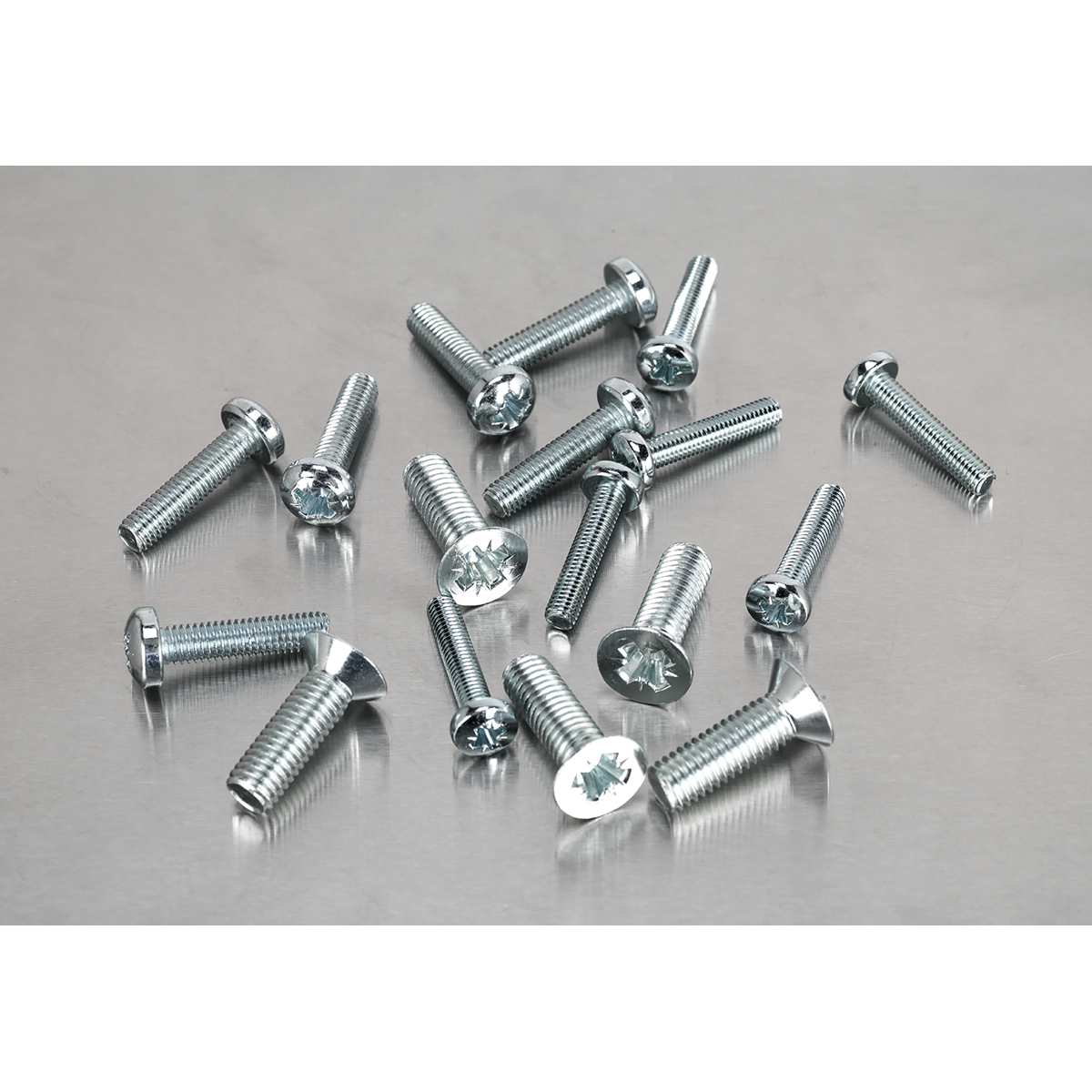 Sealey AB054MS Countersunk & Pan Head Pozi Machine Screw Assortment M5-M8 264pc