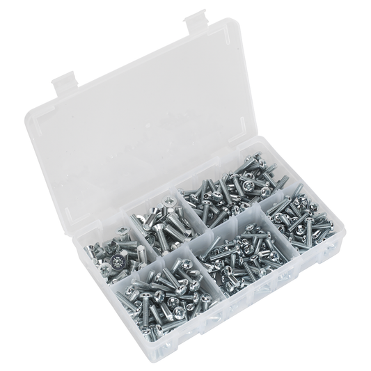 Sealey AB054MS Countersunk & Pan Head Pozi Machine Screw Assortment M5-M8 264pc