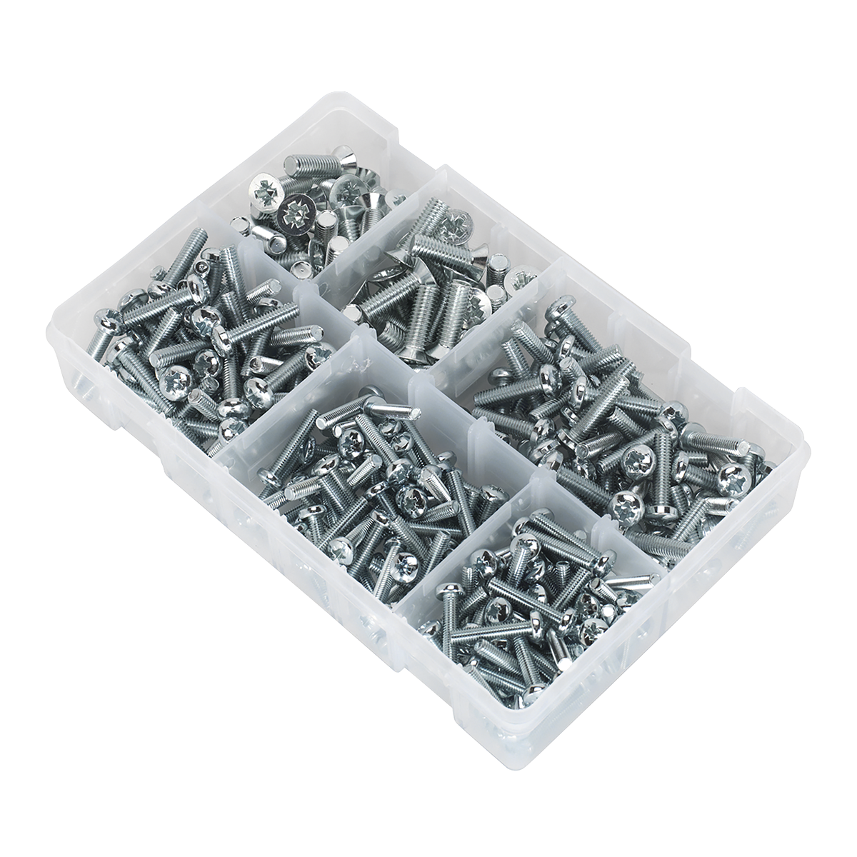 Sealey AB054MS Countersunk & Pan Head Pozi Machine Screw Assortment M5-M8 264pc