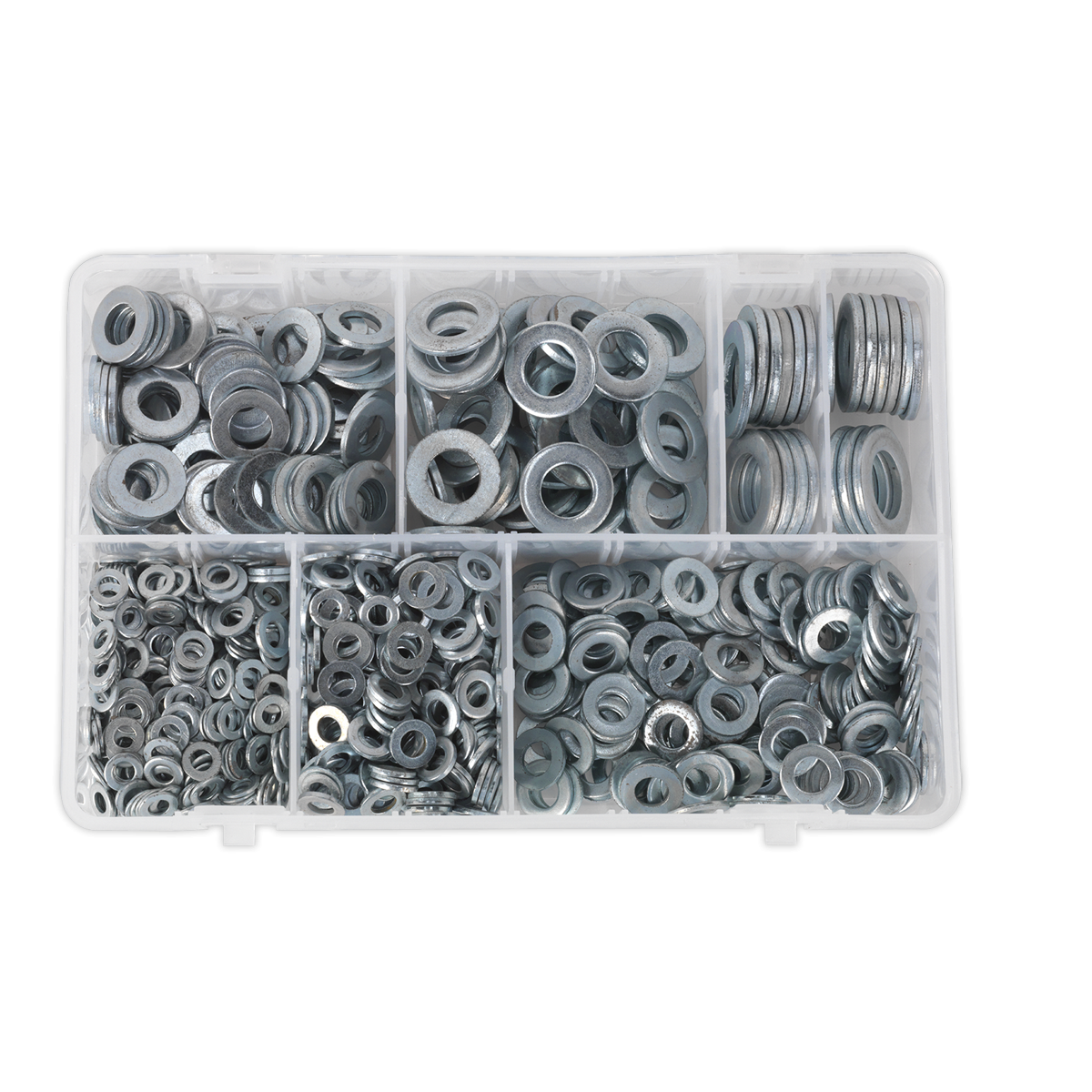 Sealey AB055WA Flat Washer Assortment M5-M16 Form A 1070pc