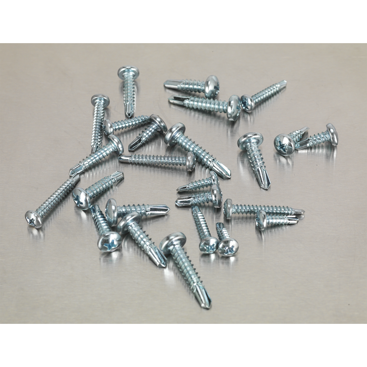 Sealey AB060SDS Zinc Plated Self-Drilling Pan Head Phillips Screw Assortment 500pc