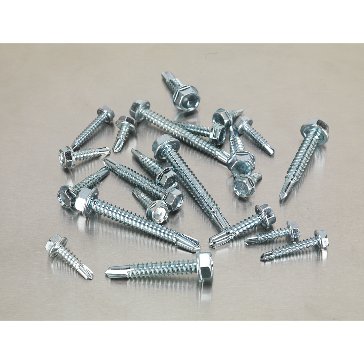 Sealey AB061SDH Zinc Plated Self-Drilling Screw Assortment Hex Head 410pc