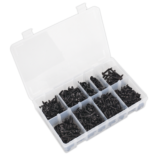 Sealey AB066STBK Self-Tapping Flanged Head Screw Assortment 700pc