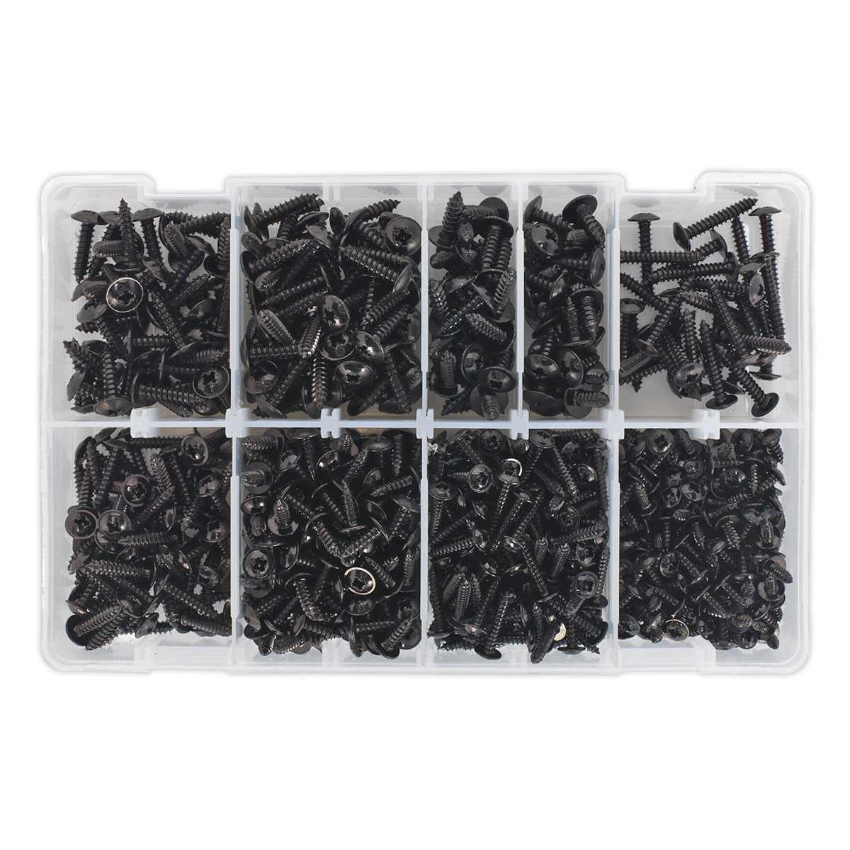 Sealey AB066STBK Self-Tapping Flanged Head Screw Assortment 700pc
