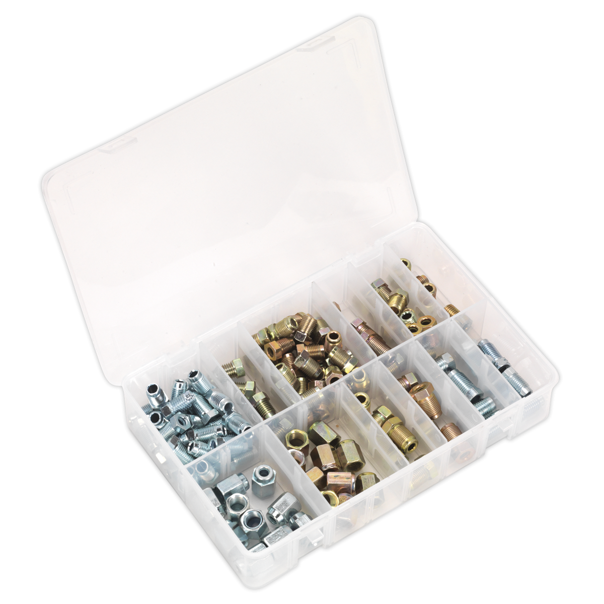 Sealey AB068BPN Metric/Imperial Brake Pipe Nut Assortment 200pc