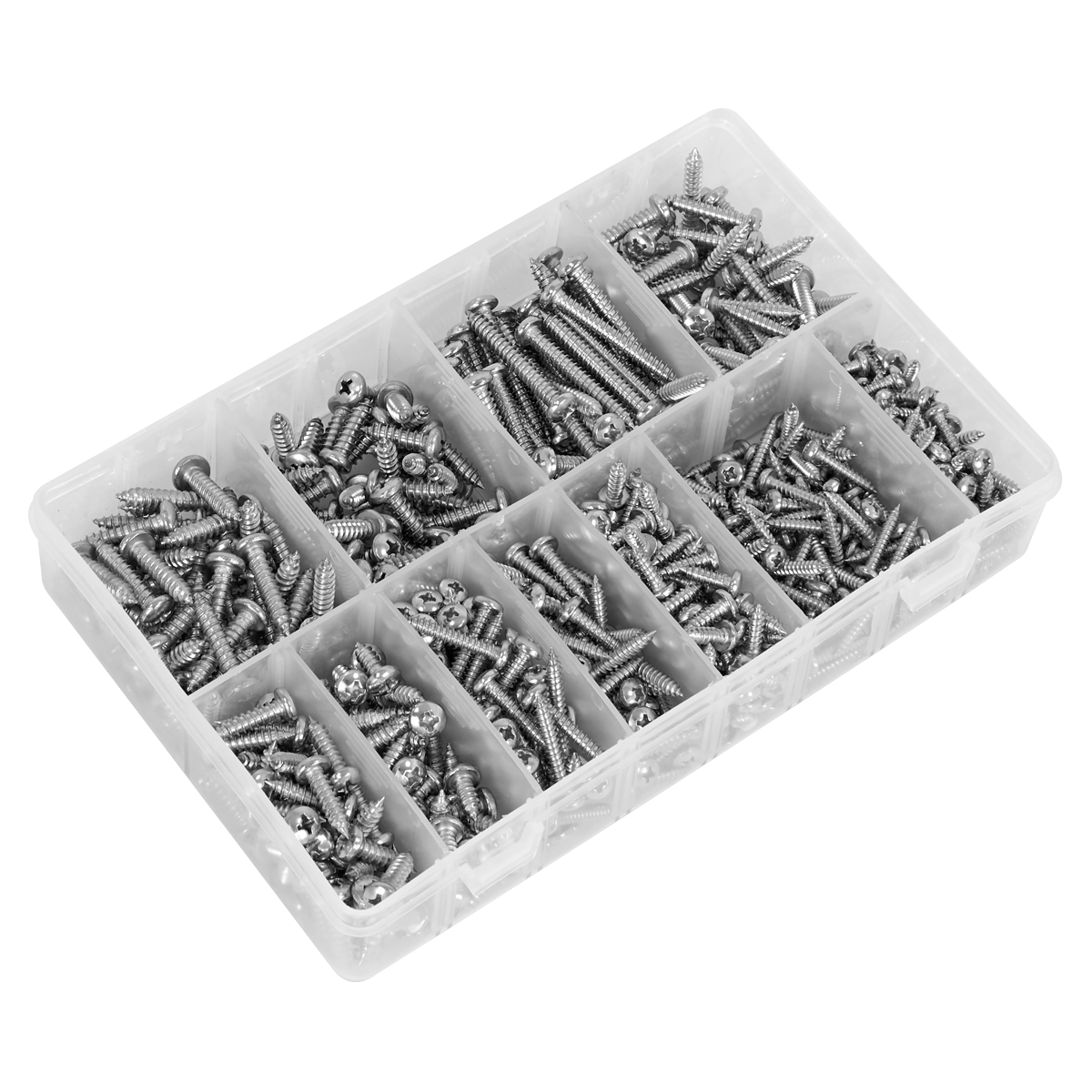 Sealey AB0700SSST Stainless Steel Self-Tapping Screw Assortment 700pc