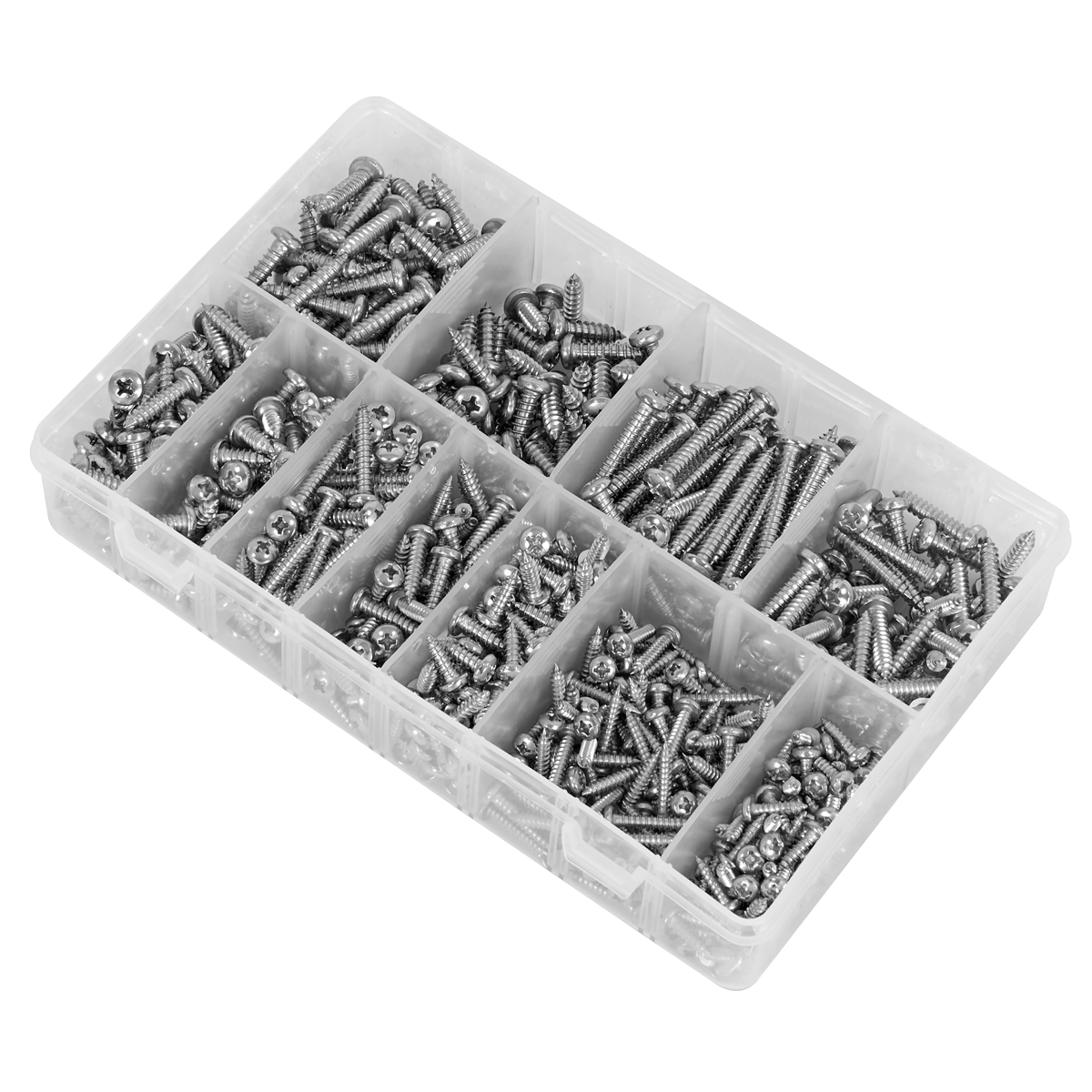 Sealey AB0700SSST Stainless Steel Self-Tapping Screw Assortment 700pc