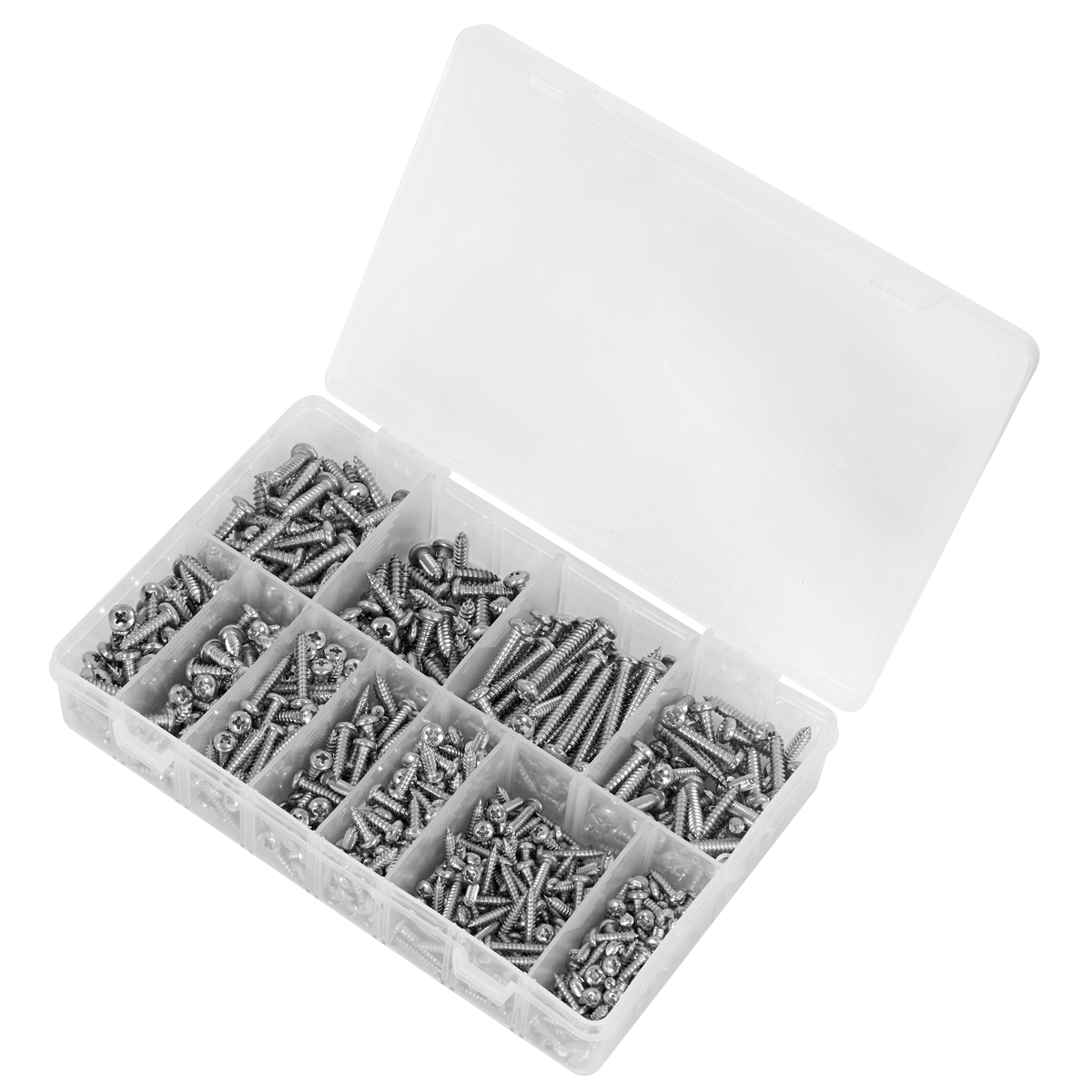 Sealey AB0700SSST Stainless Steel Self-Tapping Screw Assortment 700pc