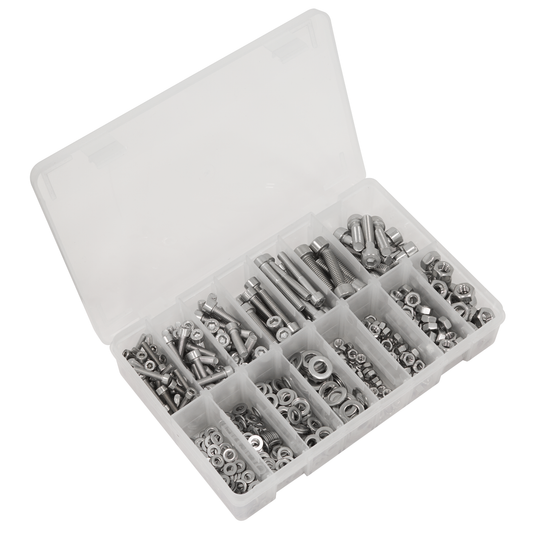 Sealey AB0710SS Stainless Steel Hex Socket Bolt, Washer & Nut Assortment 710pcs