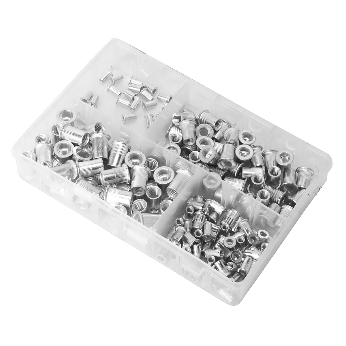 Sealey AB073TI Threaded Insert (Rivet Nut) Splined Assortment M4-M8 200pc