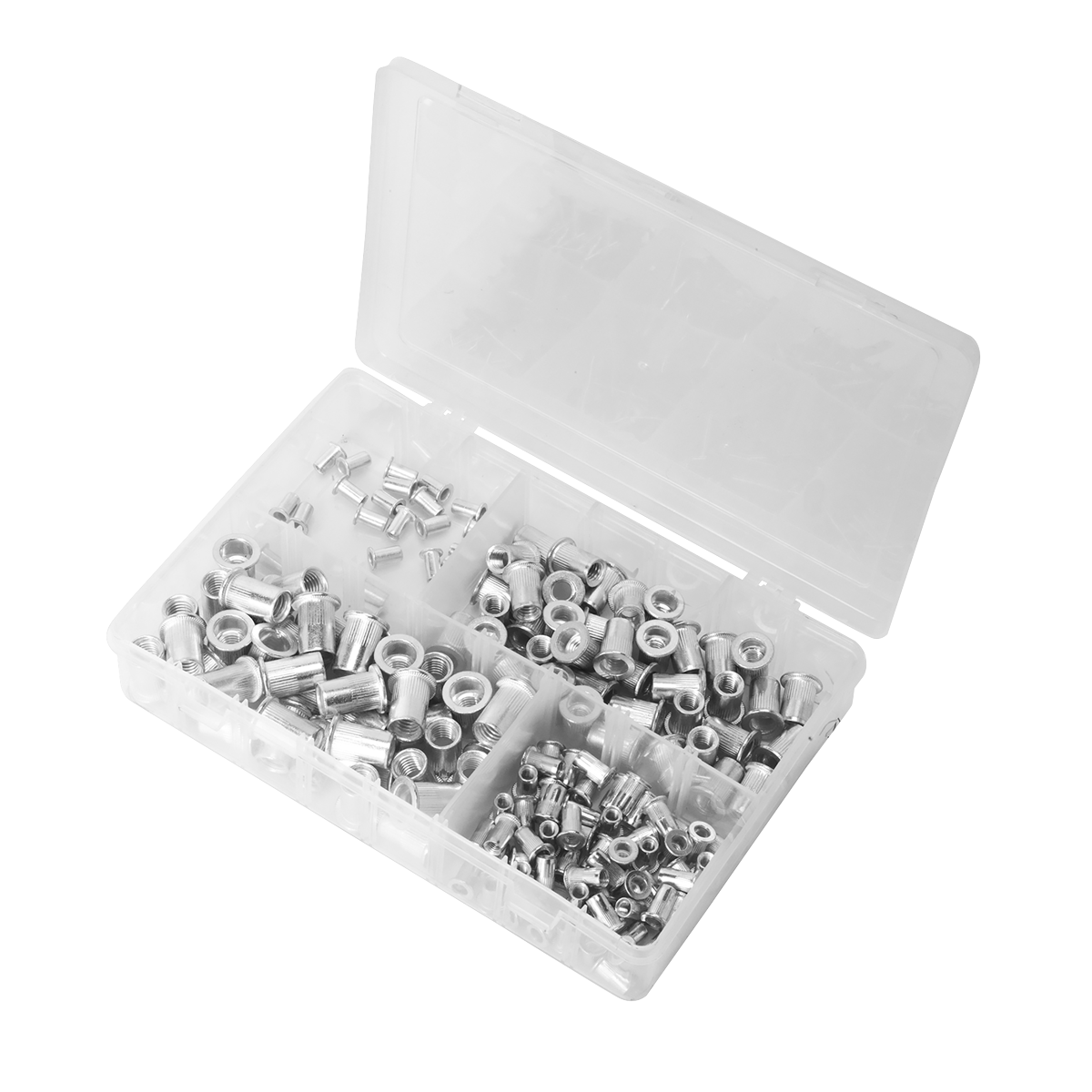 Sealey AB073TI Threaded Insert (Rivet Nut) Splined Assortment M4-M8 200pc