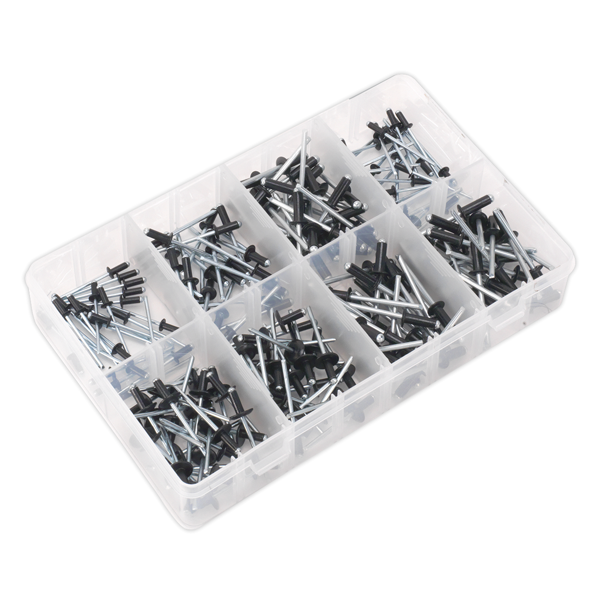 Sealey AB074BR Black Anodised Rivet Assortment 200pc