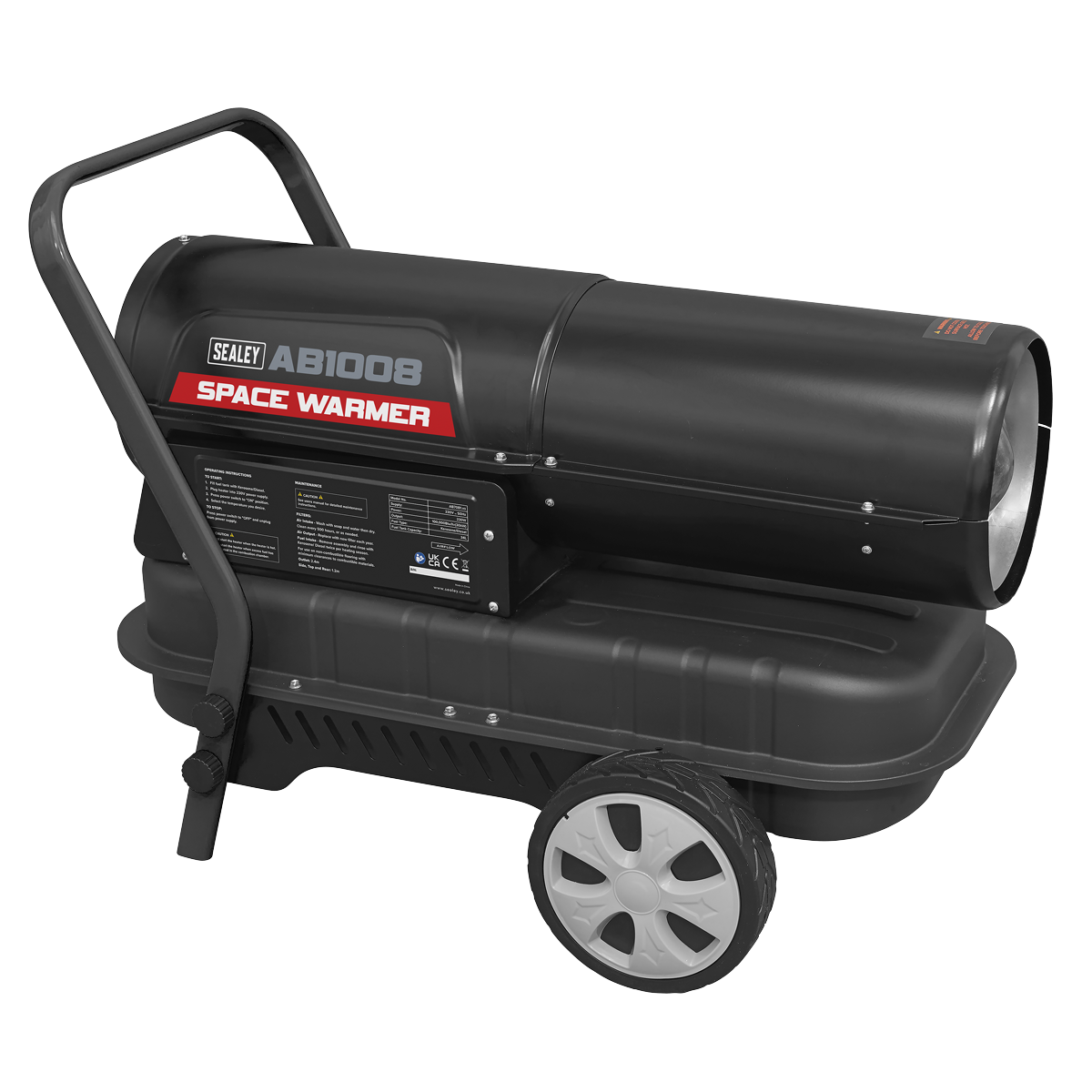 Sealey AB1008 Space Warmer® Kerosene/Diesel Heater with Wheels 100,000Btu/hr