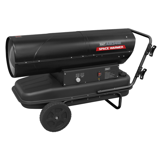 Sealey AB3412 Space Warmer® Kerosene/Diesel Heater with Wheels 340,000Btu/hr