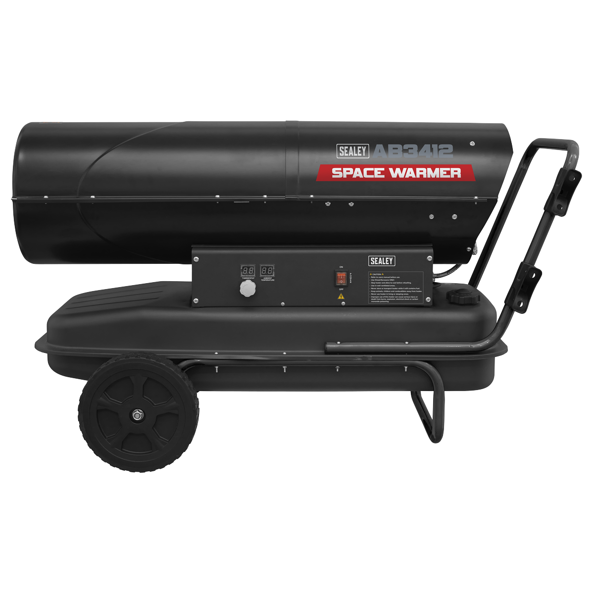 Sealey AB3412 Space Warmer® Kerosene/Diesel Heater with Wheels 340,000Btu/hr