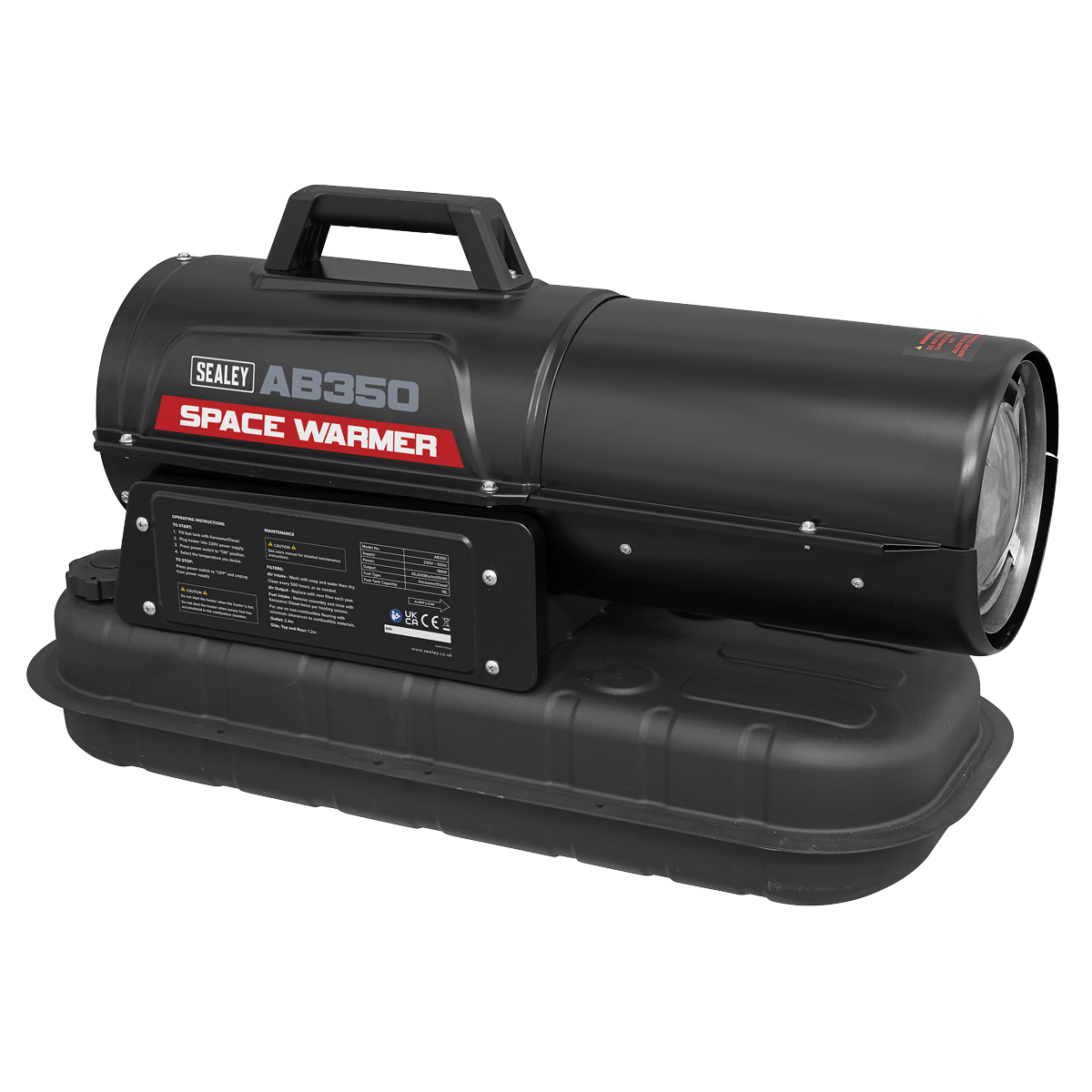 Sealey AB350 Space Warmer® Kerosene/Diesel Heater without Wheels 35,000Btu/hr