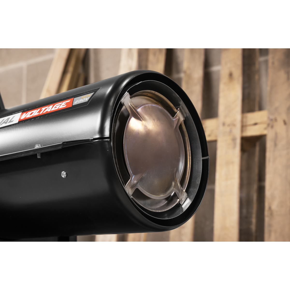 Sealey AB500DV Dual Voltage Kerosene/Diesel Space Warmer® Heater with Wheels 50,000Btu/hr