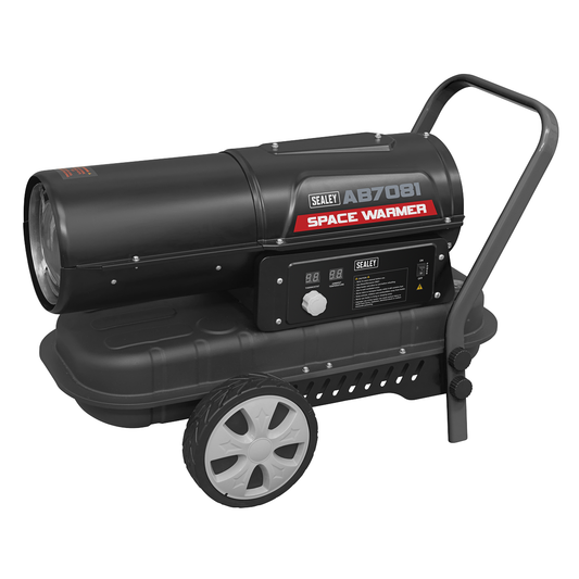 Sealey AB7081 Space Warmer® Kerosene/Diesel Heater with Wheels 70,000Btu/hr