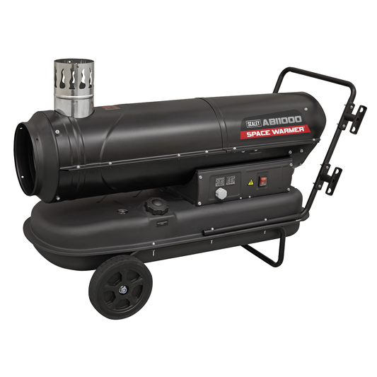 Sealey ABI1000 Space Warmer® Indirect Kerosene/Diesel Heater with Wheels 102,000Btu/hr