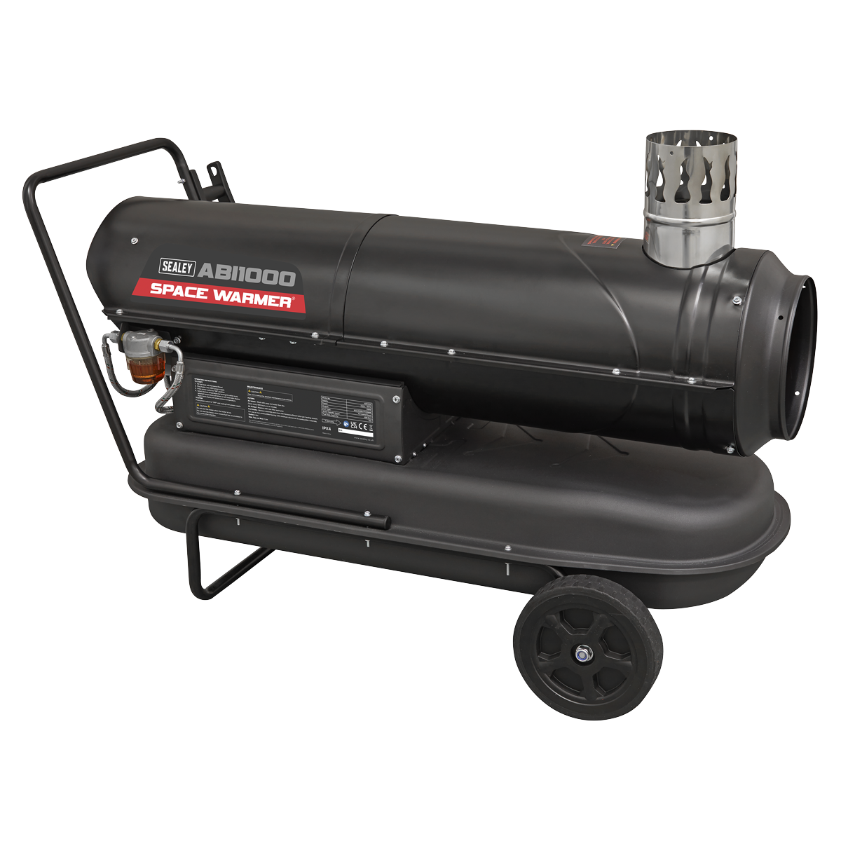 Sealey ABI1000 Space Warmer® Indirect Kerosene/Diesel Heater with Wheels 102,000Btu/hr