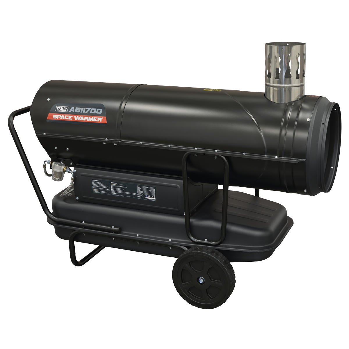 Sealey ABI1700 Space Warmer® Indirect Kerosene/Diesel Heater with Wheels 170,000Btu/hr