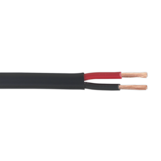 Sealey AC2830TWTK Thick Wall Flat Automotive Cable Twin 2 x 2mm² 28/0.30mm 30m - Black