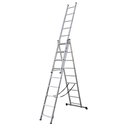 Sealey ACL3 Extension Combination Ladder 3 x 9 Aluminium - EN 131