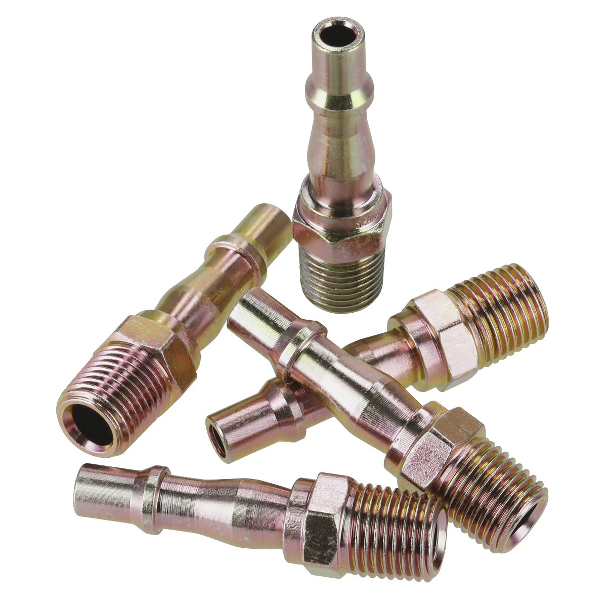 Sealey ACX04 Screwed Adaptor Male 1/4"BSPT - Pack of 5
