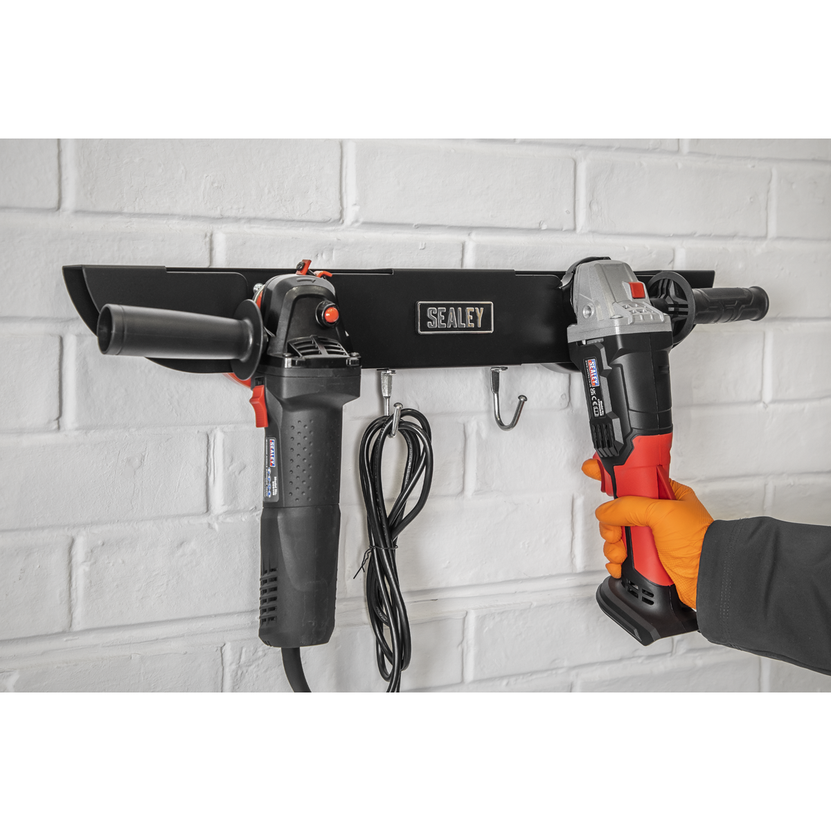 Sealey AGSR2 Angle Grinder Storage Rack 2-Bay