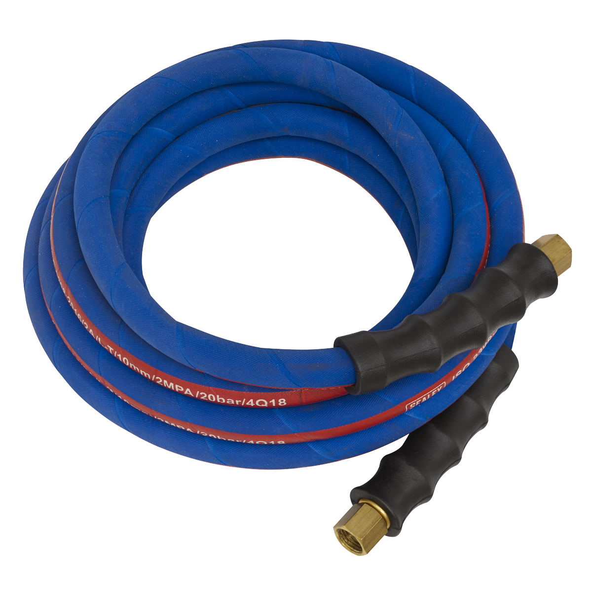 Sealey AH5R/38 Extra-Heavy-Duty Air Hose with 1/4"BSP Unions 5m x 10mm