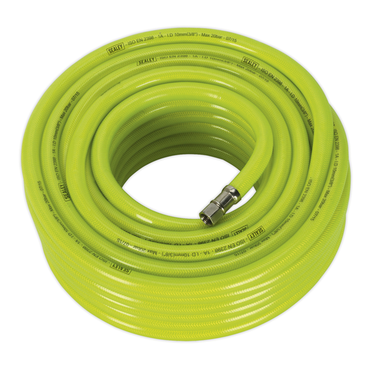 Sealey AHFC2038 High-Visibility Air Hose with 1/4"BSP Unions 20m x 10mm
