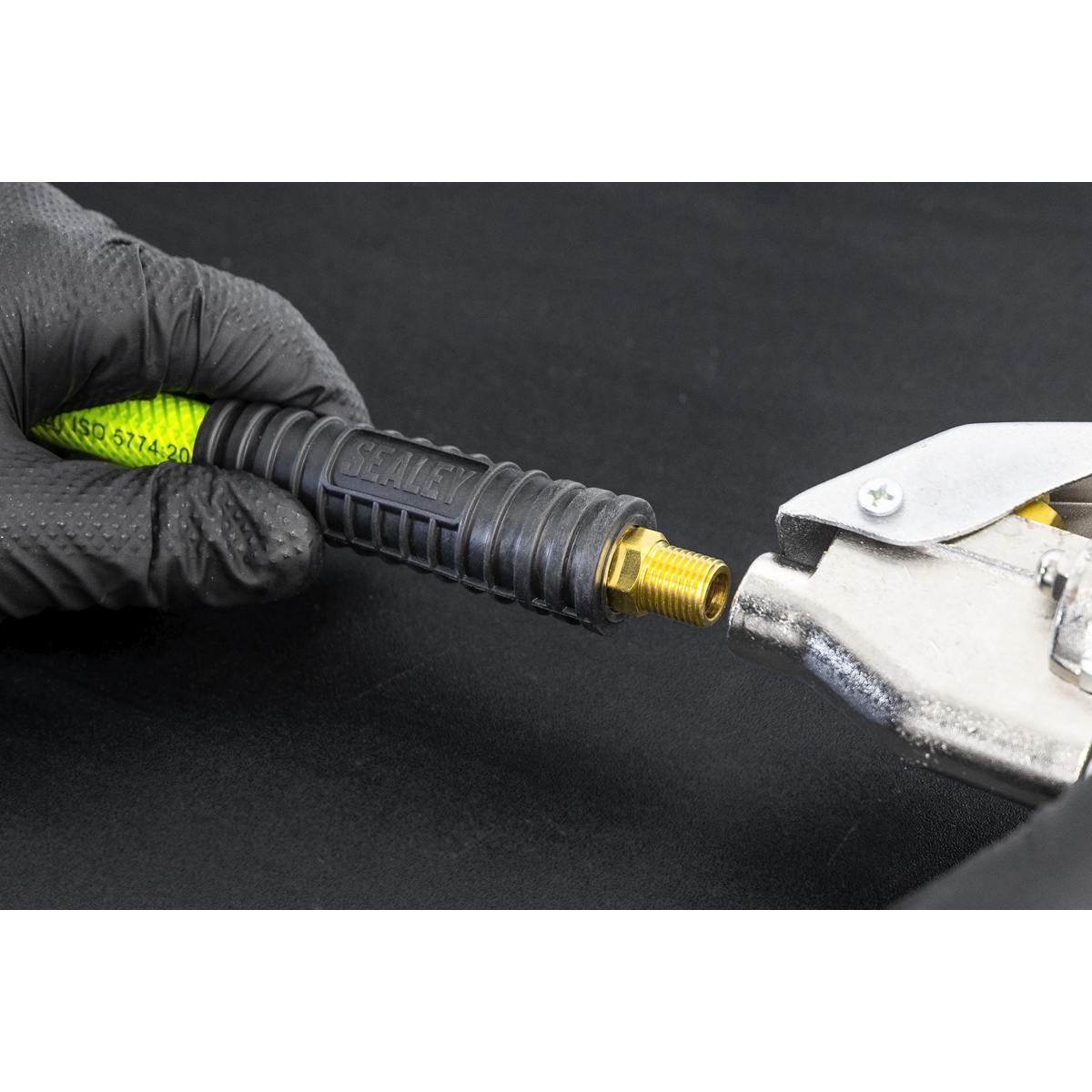 Sealey AHFC20 High-Visibility Air Hose with 1/4"BSP Unions 20m x 8mm