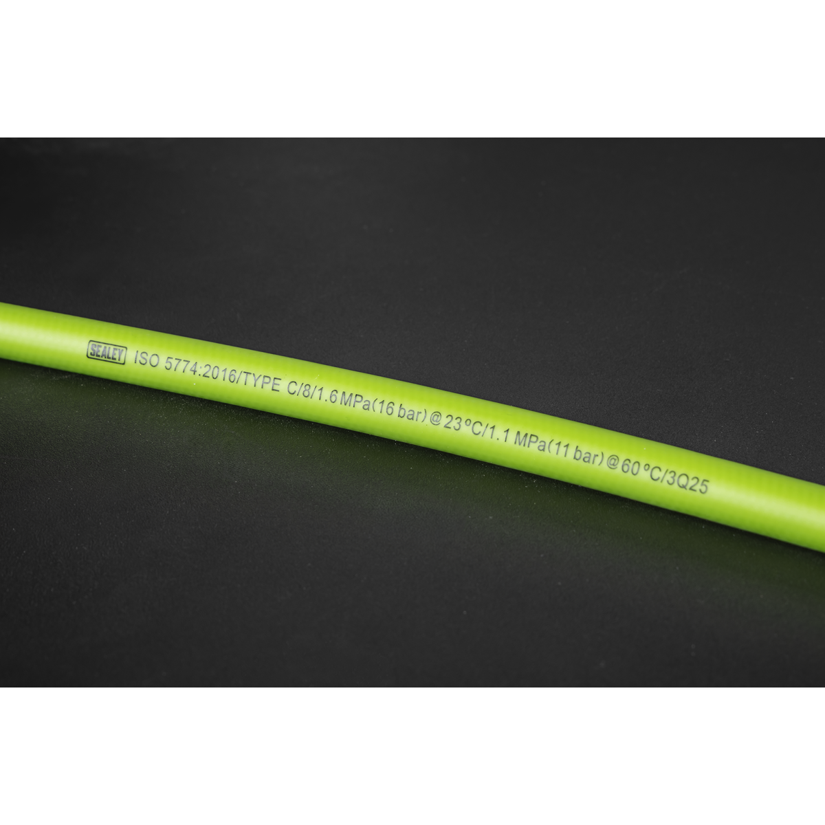 Sealey AHH10 High-Visibility Hybrid Air Hose with 1/4"BSP Unions 10m x 8mm