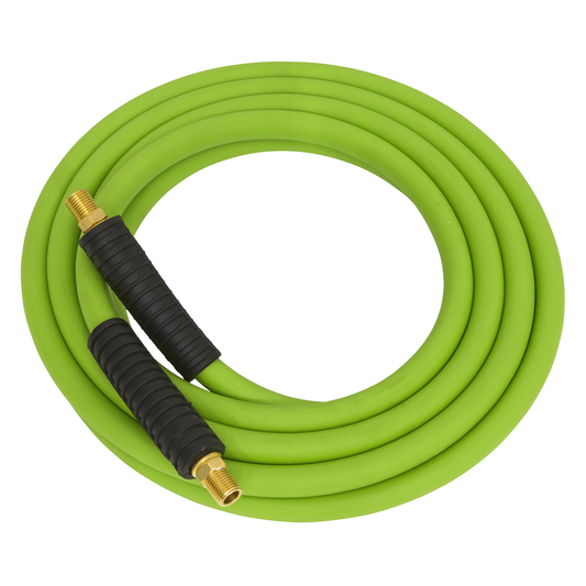 Sealey AHHC10G High-Visibility Hybrid Air Hose with 1/4"BSP Unions 10m x 8mm